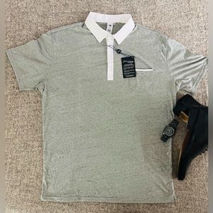 NEW State & Liberty Athletic Fit Men’s Tech Polo - Color Grey - Size: XXL